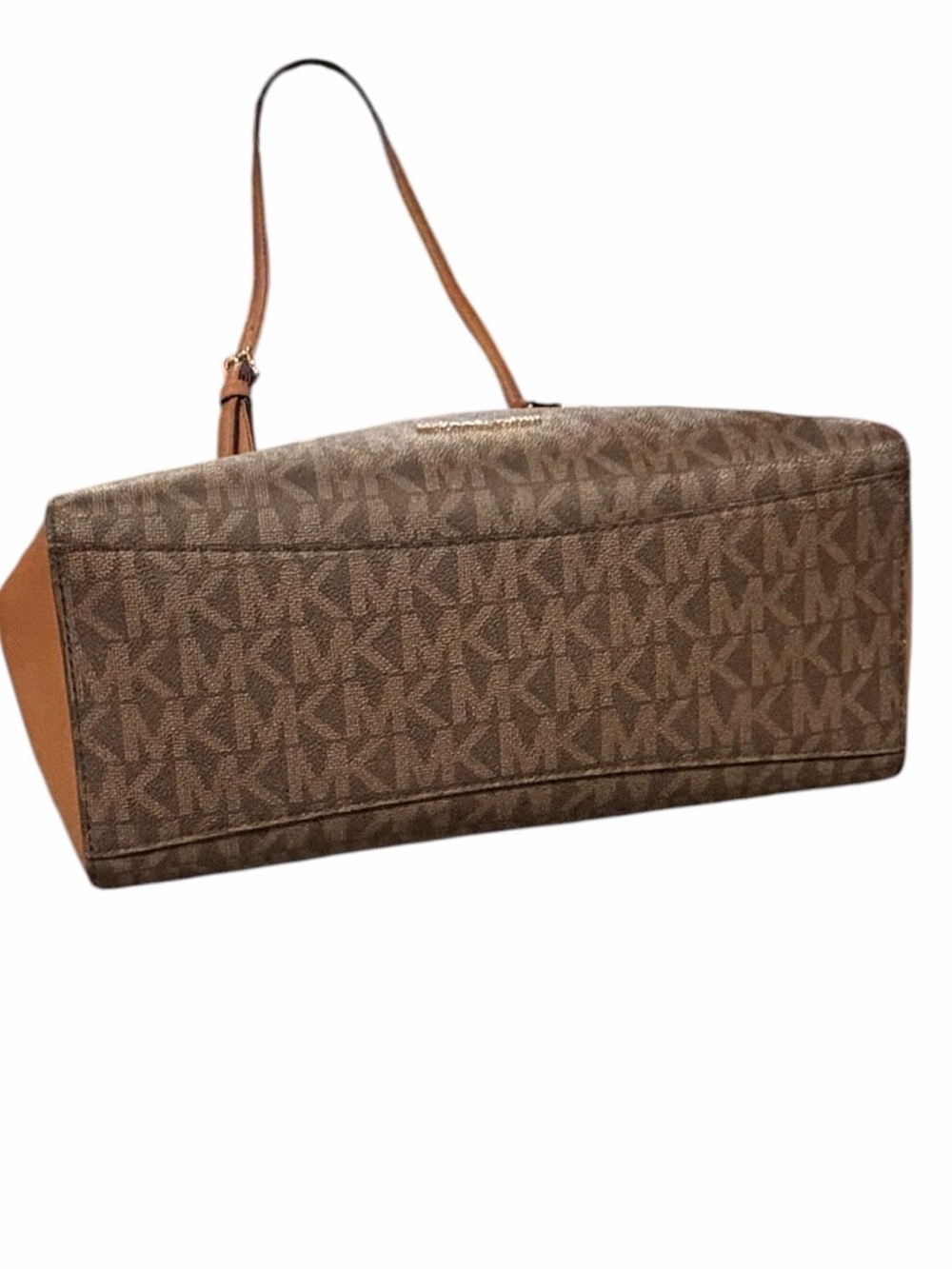 Michael Kors Jet Set Brown Monogram Coated Canvas Tote Bag - Picture 10 of 14